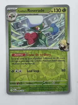 Cynthia’s Roserade 008/182 Reverse Holo Pokemon TCG Destined Rivals NM Card - Image 1