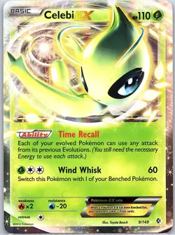 Celebi EX 9/149 Boundaries Crossed - Pokemon Card - NM - Image 1