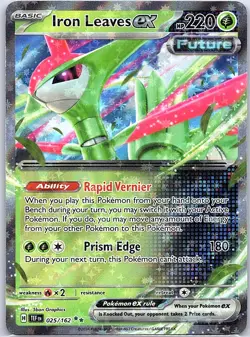 Iron Leaves ex 025/162 SV05: Temporal Forces - Pokemon Card - NM - Image 1