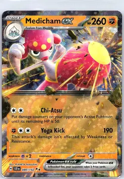 Medicham ex 080/142 SV07: Stellar Crown - Pokemon Card - NM - Image 1