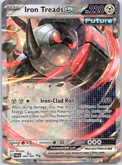 Iron Treads ex 066/091 SV: Paldean Fates - Pokemon Card - NM - Image 1