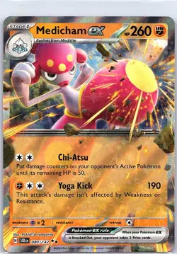 Medicham ex - 080/142 SV07: Stellar Crown - Pokemon Card - NM - Image 1