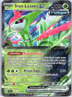 Iron Leaves ex 025/162 SV05: Temporal Forces - Pokemon Card - NM - Image 1