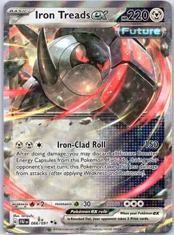Iron Treads ex 066/091 SV: Paldean Fates - Pokemon Card - NM - Image 1