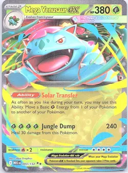 Mega Venusaur ex 003/132 ME01: Mega Evolution - Pokemon Card - NM - Image 1