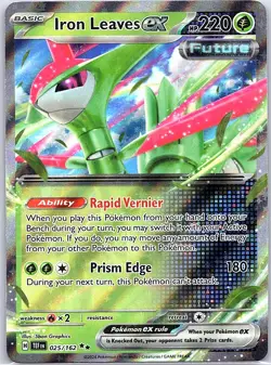 Iron Leaves ex 025/162 SV05: Temporal Forces - Pokemon Card - NM - Image 1