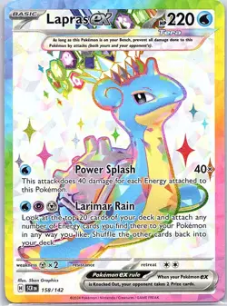 Lapras ex 158/142 SV07: Stellar Crown - Pokemon Card - NM - Image 1