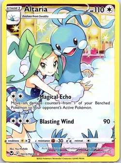 Altaria TG11/TG30 SWSH12: Silver Tempest Trainer Gallery - Pokemon Card - NM - Image 1