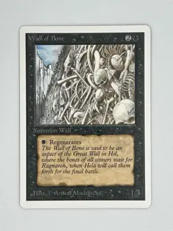 MTG WALL OF BONE Unlimited Edition Regular MT+ Magic The Gathering - Image 1
