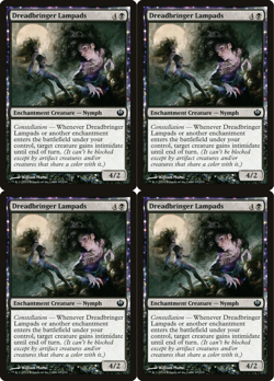 4x MTG 2014 DREADBRINGER LAMPADS - ENCHANTMENT CREATURE - MAGIC CARD x4 copies - Image 1