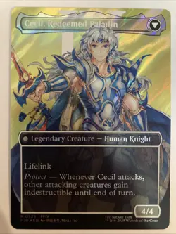 Cecil, Dark Knight (Borderless) (Surge Foil) Final Fantasy Foil 0525 MTG - Image 2