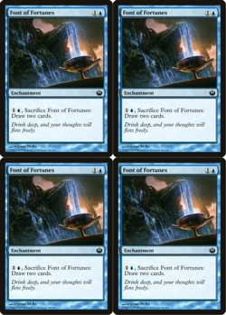 4x MTG 2014 FONT OF FORTUNES - ENCHANTMENT - MAGIC CARD x4 copies - Image 1