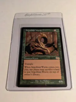 Argothian Wurm MtG Urza's Saga Magic the Gathering Rare Green Creature - Image 1