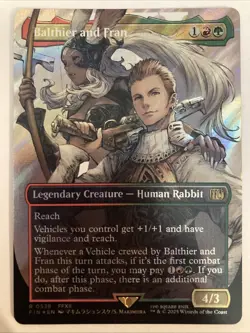 Balthier and Fran (0538) (Borderless) (Surge Foil) - FINAL FANTASY MTG - Image 1