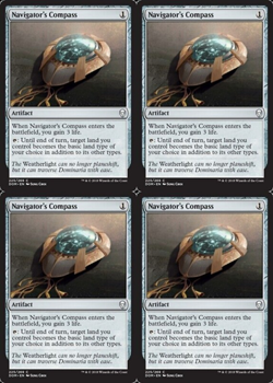 4x MTG 2018 NAVIGATOR'S COMPASS - ARTIFACT - MAGIC CARD x4 copies - Image 1
