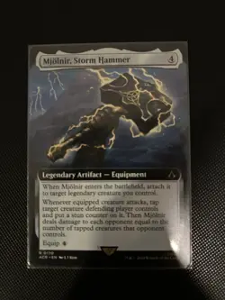 1x Mjolnir, Storm Hammer MTG Assassin’s Creed Extended Art Rare Nonfoil NM - Image 1