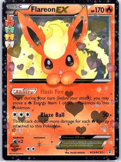 Flareon EX RC6/RC32 Generations: Radiant Collection - Pokemon Card - NM - Image 1