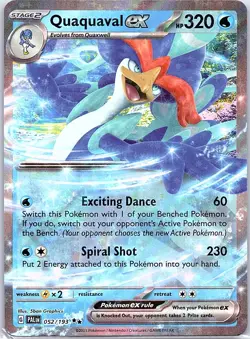 Quaquaval ex 052/193 SV02: Paldea Evolved - Pokemon Card - NM - Image 1