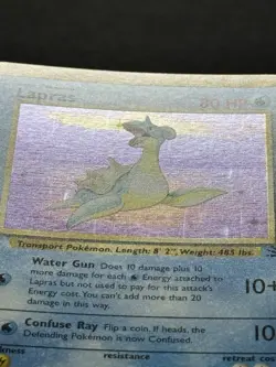 Pokemon TCG Lapras Fossil Holo Unlimited Rare Card 10/62 NM - Image 3