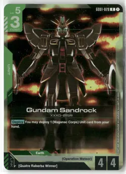 Gundam Sandrock Gundam Card Game New Type Rising Foil NM 028 - Image 1