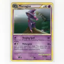 Pokemon TCG Mismagius 19/90 HGSS Undaunted Regular Rare Card EN-LP 2010 - Image 1
