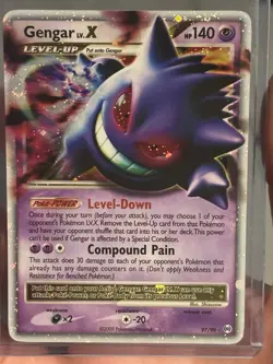 Pokemon Gengar LV.X Platinum Arceus Holo Ultra Rare Card 97/99 2009 - Image 3