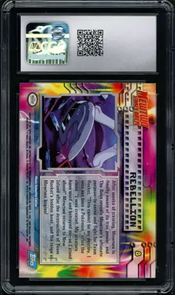 CGC 8 Topps Mewtwo Strikes Back: Rebellion #8 RAINBOW FOIL Pokemon Card NM+ psa - Image 3