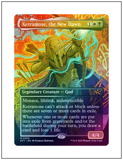 1x Ketramose, the New Dawn, Foil, Borderless Art, Magic MTG NM - Image 1