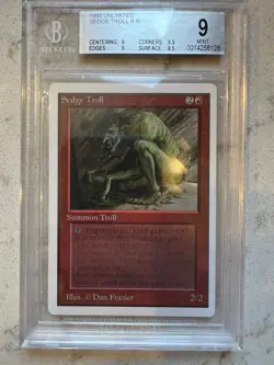 Unlimited Sedge Troll BGS 9 Graded Mint NM Unplayed 9.0 Not PSA MTG - Image 1