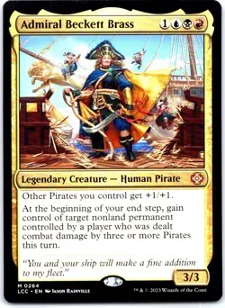 #264 Admiral Beckett Brass Commander: The Lost Caverns of Ixalan Mythic - Image 1