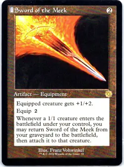 #59 Sword of the Meek MTG The Brothers' War: Retro Frame Artifacts Rare - Image 1