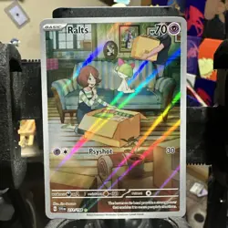Pokemon TCG Ralts 211/198 Scarlet & Violet Base Holo Illustration Rare Card - Image 1