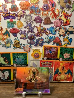 Pokemon Topps Mewtwo Strikes #3 Consciousness and Congratulations RAINBOW FOIL - Image 1