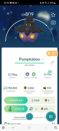 Pokemon Go Shiny Pumpkaboo Halloween Hat ( XXL ) - Image 1