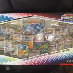 Pokemon TCG Prismatic Evolutions Lucario Ex + Tyranitar Ex Premium Collection - Image 2