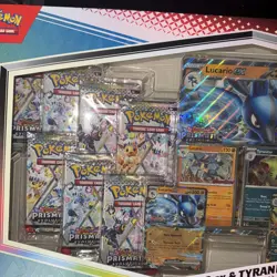 Pokemon TCG Prismatic Evolutions Lucario Ex + Tyranitar Ex Premium Collection - Image 4