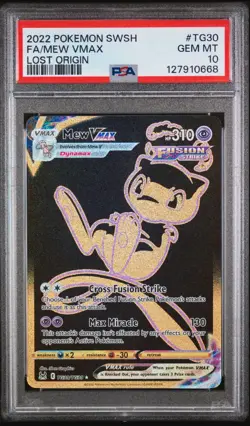 PSA 10 2022 Pokemon SWSH FA/Mew VMAX Lost Origin #TG30 - Image 1