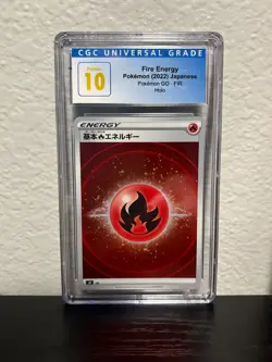2022 Pokemon Go Japanese Fire Energy Holo FIR CGC Pristine 10 - Image 1