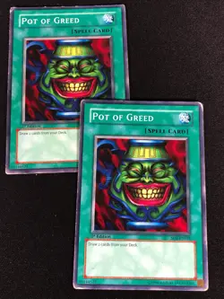 Yugioh Pot of Greed SD4-EN018 1st Common x2 (MP) - Image 1