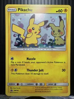 Pokemon Pikachu SM162 Mimikyu Holo Black Star Promo Card Sun & Moon - Image 1