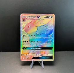 Pokemon TCG Umbreon GX 154/149 Secret Rare Rainbow Holo Card Sun & Moon Base NM - Image 1