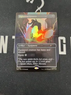 Foil Secret Lair Lightning Greaves x1 Magic Cards MTG Spider-Man - Image 1