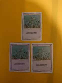 Magic the Gathering Card. Green Ward x3 Revised. Old Vintage as pics - Image 1