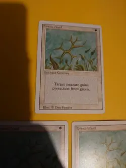 Magic the Gathering Card. Green Ward x3 Revised. Old Vintage as pics - Image 5