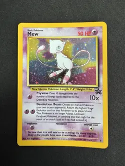 Original WOTC 1999 Shiny/ Holo Mew Pokemon Card Black Star Promo Set 9 - Image 1