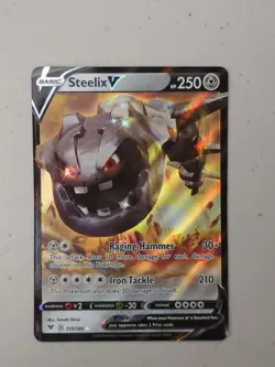 Steelix V - 115/185 - Ultra Rare Vivid Voltage - Pokemon Card - NM - Image 1