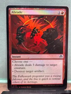 MTG TCG: Abrade 139, Innistrad Remastered _ FOIL - Image 1