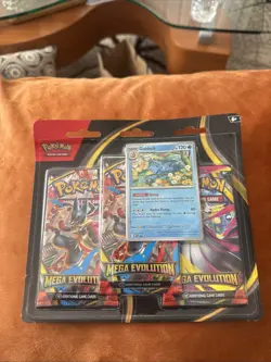 Pokemon Mega Evolution Golduck Three Booster Blister - Image 1