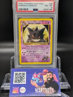 2000 Pokemon Gym Challenge #29/132 Sabrina's Gengar PSA 8 - Image 1