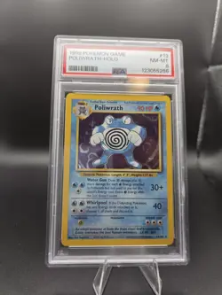 1999 POKEMON BASE SET POLIWRATH HOLO PSA 8 NM-MT #13 - Image 1